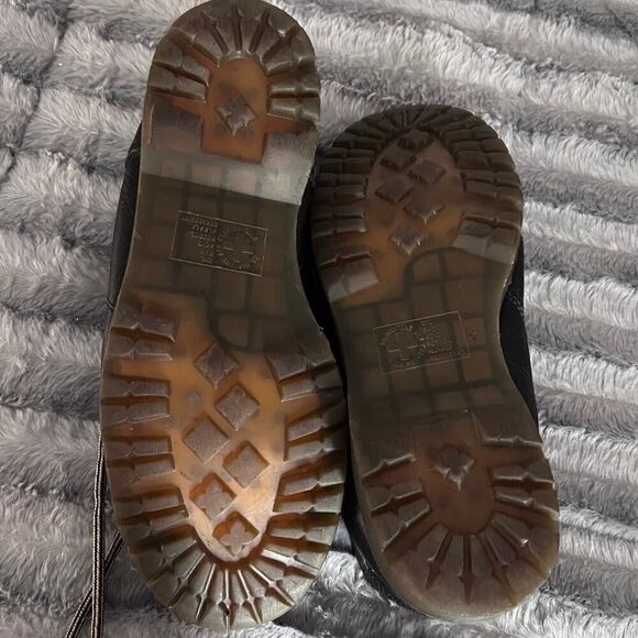 Vintage Dr. Martens Brown Grizzly Chunky Leather Low Boots-UK 11 US 12 - Picture 4 of 11